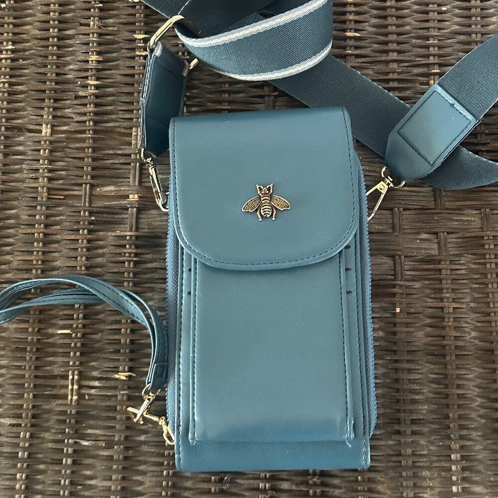 Teal Green Crossbody Bag Cell Phone Pocket Purse Small Travel Shoulder Bag